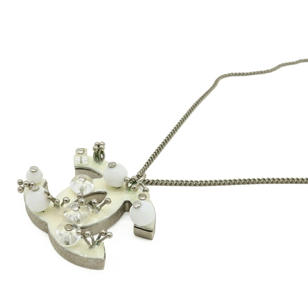 CHANEL White Logo Necklace - Picture 4 of 8